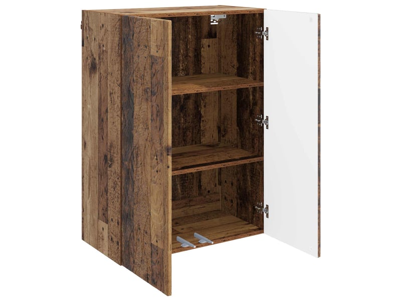  Armoire murale salon 66x34,5x90cm bois d'ingénierie bois ancien shl8691  - Conforama C
