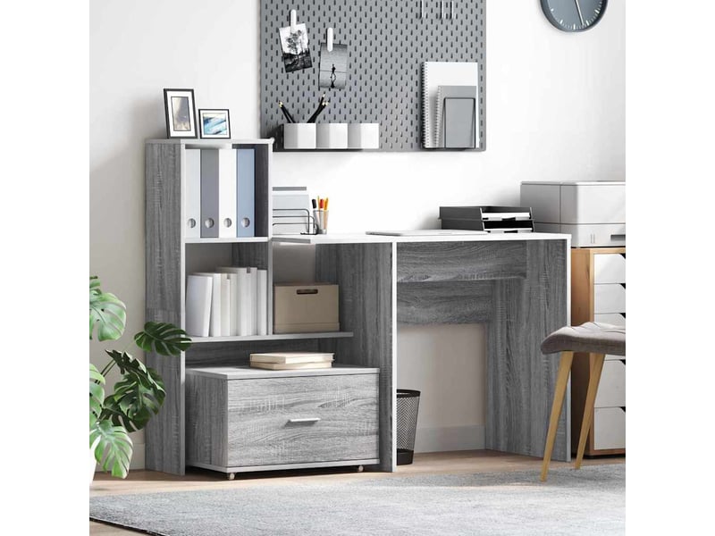  Armoire de rangement bureau, armoire à tiroirs 55 x 45 x 31 cm gris sonoma  - Conforama B