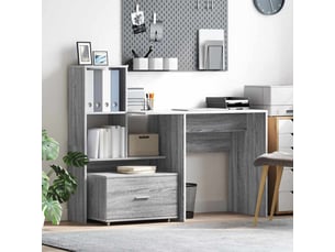 Armoire de rangement bureau, armoire à tiroirs 55 x 45 x 31 cm gris sonoma