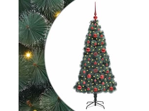 Sapin de noël, arbre de noël artificiel pré-éclairé avec ensemble de boules shl3341