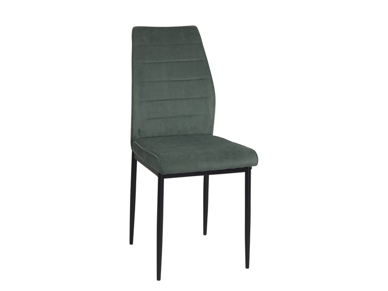  Lot de 4 chaises de salle à manger milo en tissu rayé vert 724-MILO - Conforama C