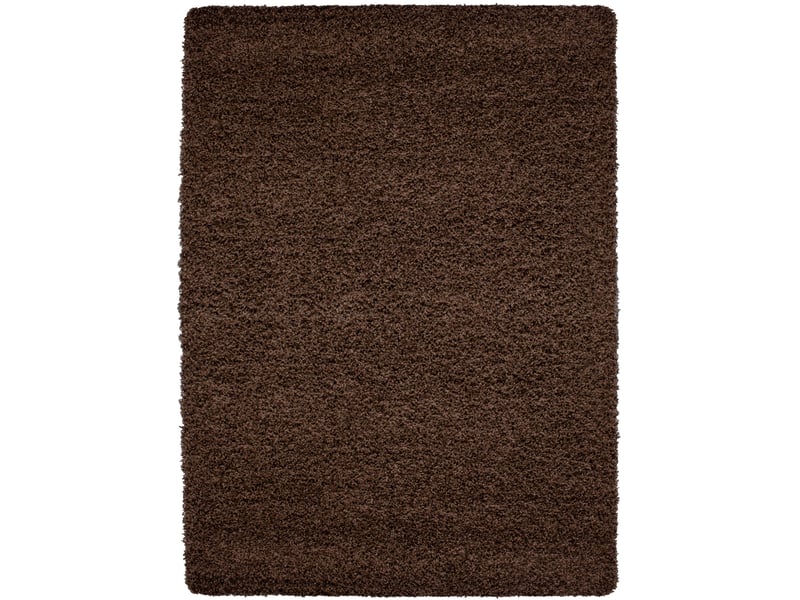 Shaggy - tapis uni à poils longs - marron 120 x 170 cm LIFE1201701500BROWN - Conforama A