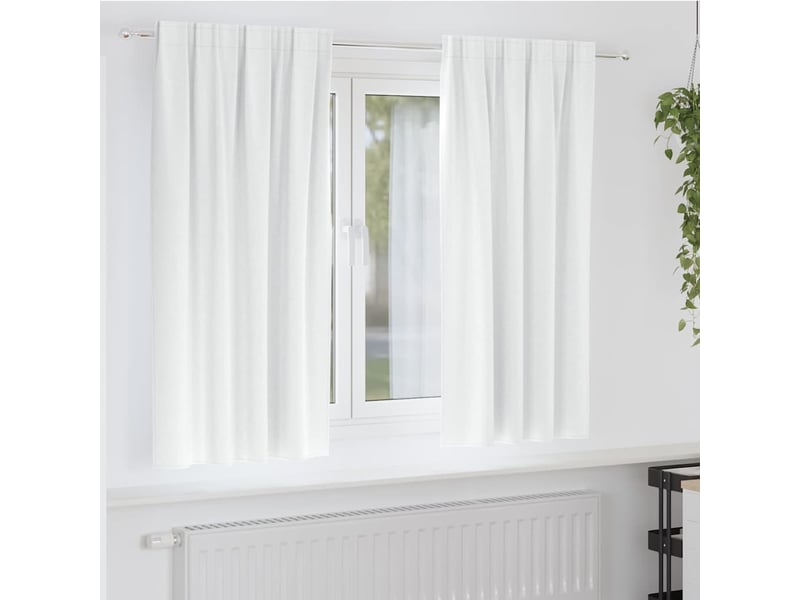 Lot de 2 rideaux occultants, rideaux black-out avec anneaux blanc lumineux polyester cf44574 - Conforama B