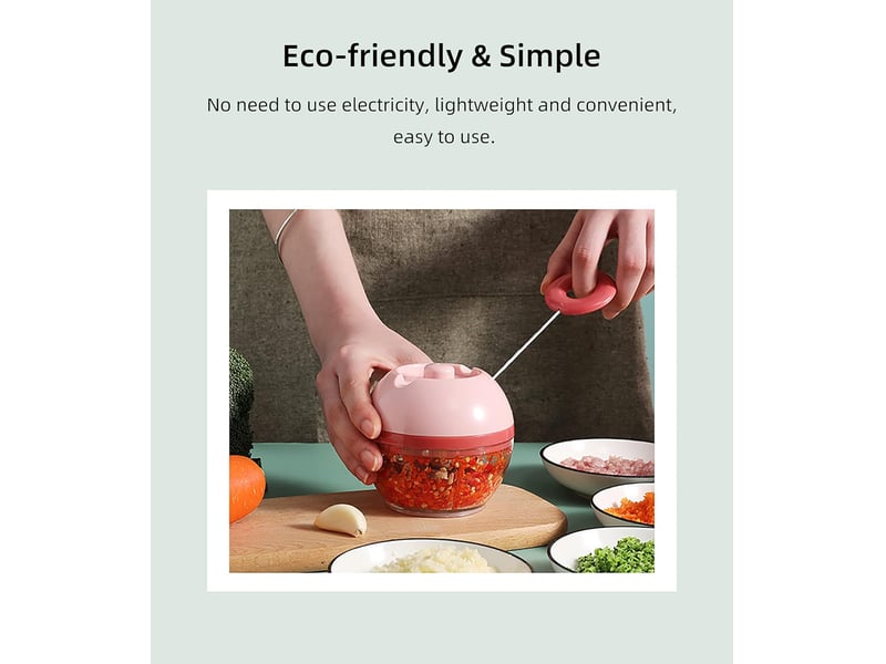  Mini presse-ail, hachoir à ail, mini robot culinaire, lame en acier inoxydable facile à utiliser, outil de cuisine idéal (rose)  - Conforama E