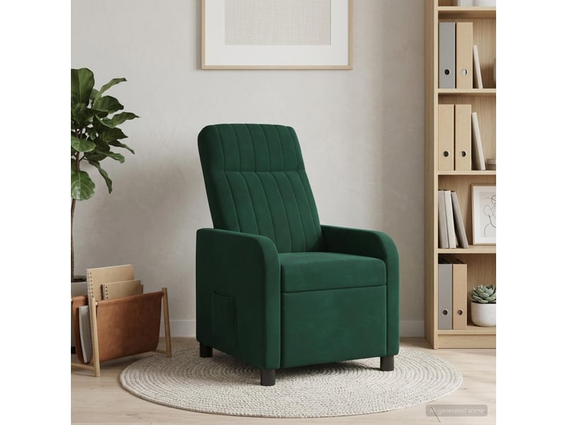 Vidaxl fauteuil inclinable vert foncé velours (v)  - Conforama B
