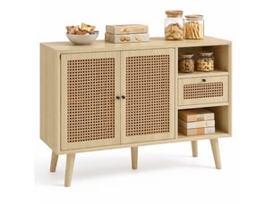 Buffet 2 porte(s)  1 tiroir(s) ULQENI  - 120 cm coloris bois clair 