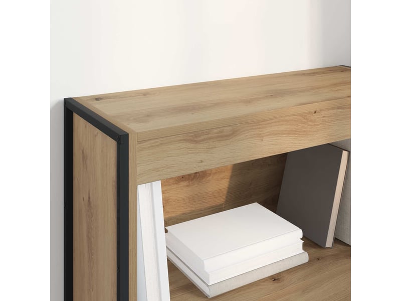 Bibliothèque, armoire à livres 80 x 30 x 86,5 cm bois d'ingénierie chêne artisan - Conforama D