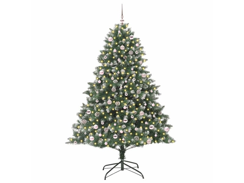 Sapin de noël, arbre de noël artificiel vert 240 cm pvc, plastique et acier cf61487 - Conforama C