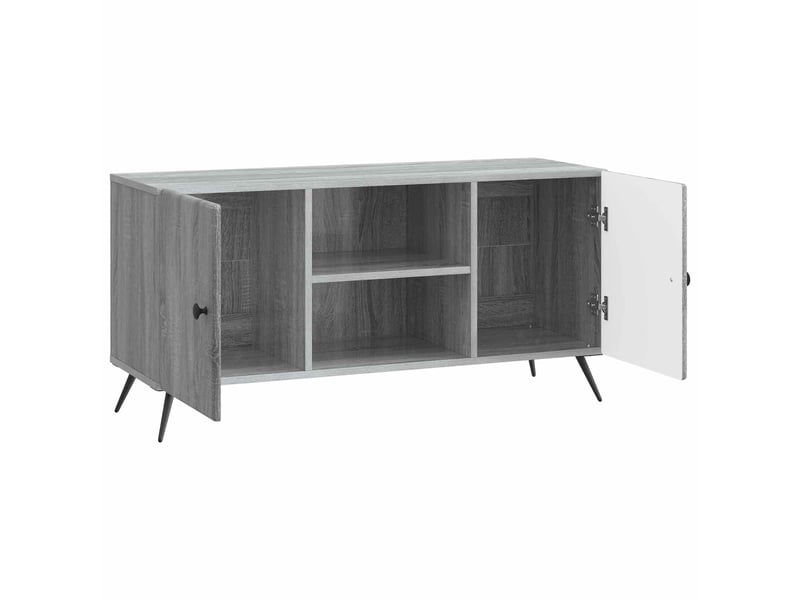  Meuble tv - banc tv - meuble de rangement 102 x 34,5 x 50 cm sonoma gris bois d'ingénierie  - Conforama E