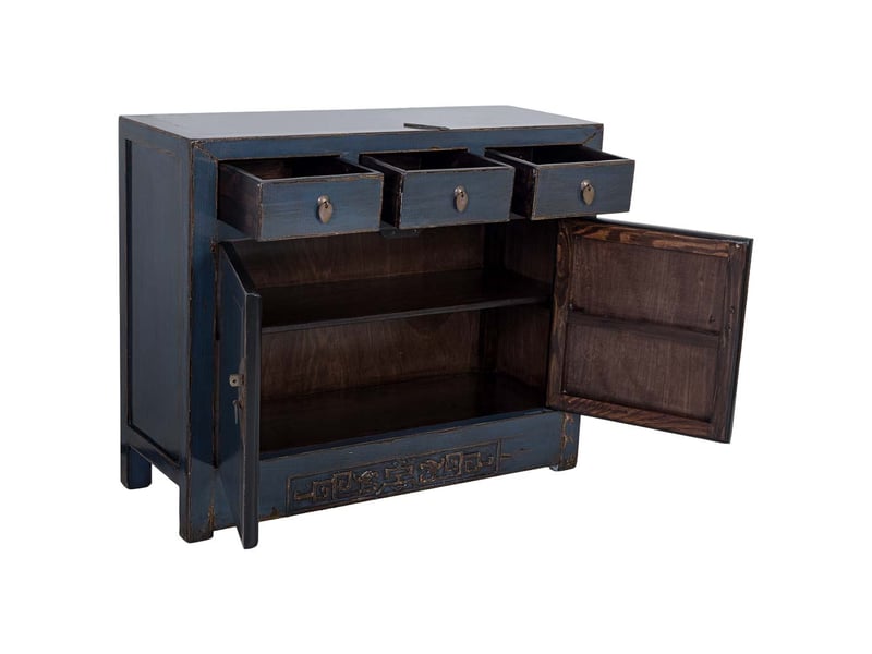  Buffet en bois bleu 104x38x85 cm h  - Conforama E