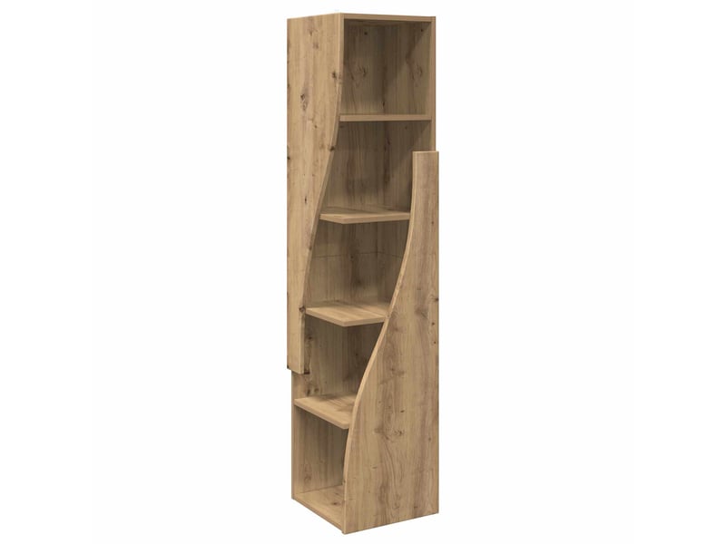  Meuble d'angle, meuble de rangement salon 32x32x140cm bois d'ingénierie chêne artisanal  - Conforama A