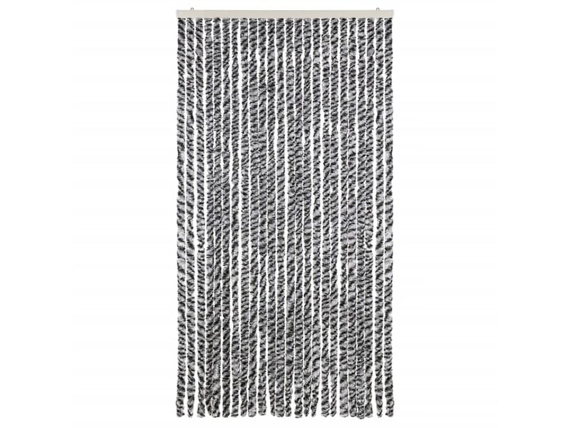  Rideau anti-mouches, moustiquaire gris et noir et blanc 100x200 cm chenille cf43552  - Conforama C