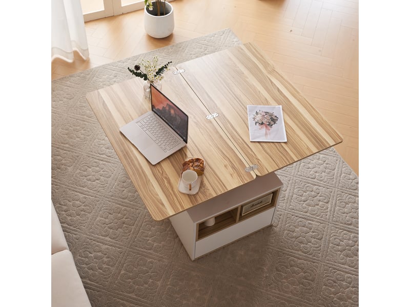  Canapé-lit 90x200 avec lit gigogne 90x190, prise usb et plusieurs compartiments de rangement, lit en bois massif, lit simple, gris  - Conforama D