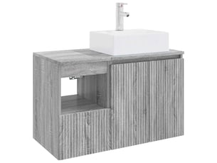 Ensemble de mobilier de salle de bain 2 pc sonoma gris cf64195