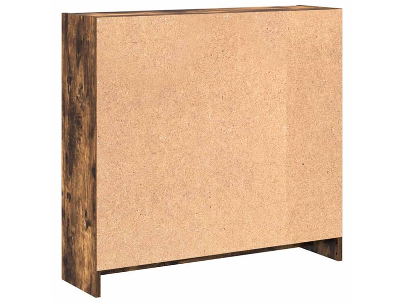  Bibliothèque, étagère de rangement chêne fumé 80x24x76 cm bois d'ingénierie  - Conforama E