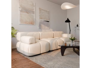 Canapé modulable 3 places FARO – tissu beige – 282 cm