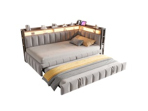Lit gigogne 90x200 cm MODFU coloris gris