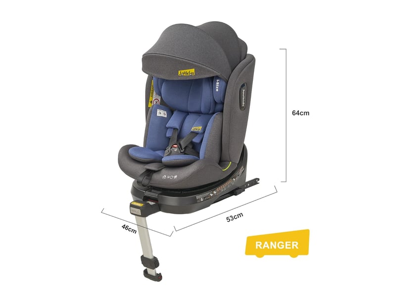 Siège auto bébé jovikids i-size r129 isofix bleu, pivotant 360°, 40-150 cm  - Conforama C