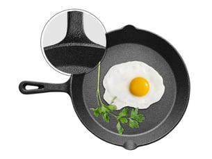 Poêle à frire en fonte pré-enduite – 25cm, noir