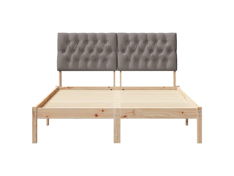  Lit double- lit adulte -  cadre de lit avec tête de lit rembourrée marron 135 x 190 cm  - Conforama D