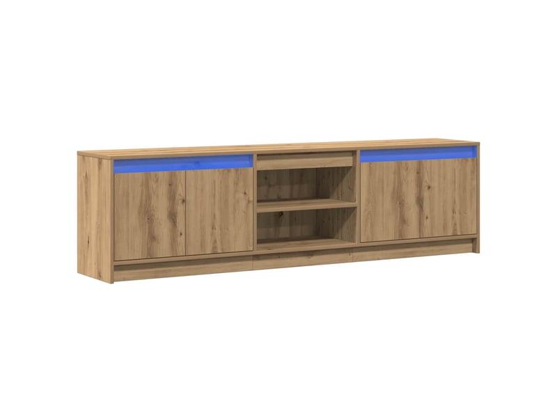 Meuble tv - unites tv 180 x 34 x 50 cm marron bois d'ingénierie - Conforama A