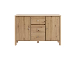 Buffet 2 porte(s) 3 tiroir(s) PANGIVO - 120 cm coloris bois clair