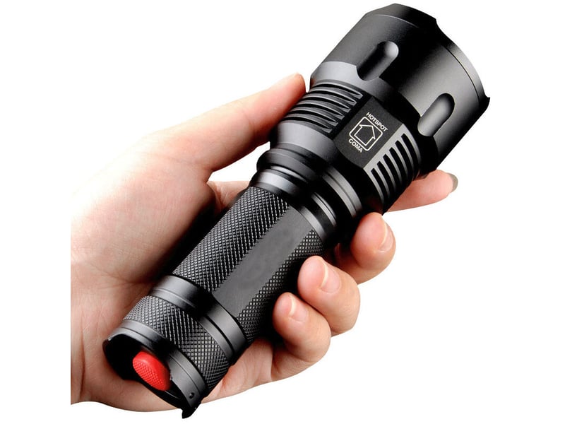  1 pcs long shot home zoom outdoor searchlight fishing light outdoor car light, 3300 lumen surdimensionné lampe de poche puissant tactique  - Conforama E