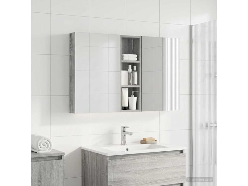  Ensemble de meubles de salle de bain 3 pcs 100x10.5x60.5 cm shl28  - Conforama D