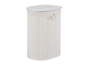 Panier à linge ovale design moderne rangement salle de bain 46 l en bambou naturel 13_0010064