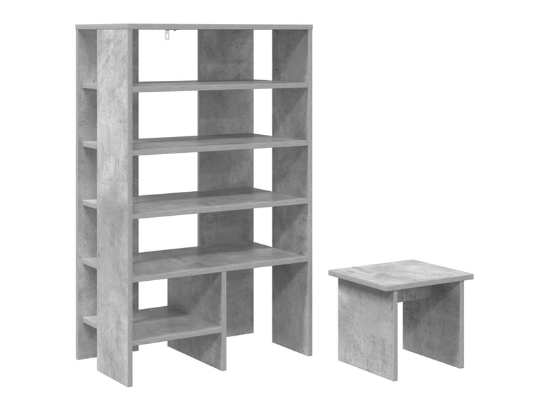  Lot de 2 armoires à chausures, meuble à chausures 62x35x100 cm bois d'ingénierie shl409  - Conforama A