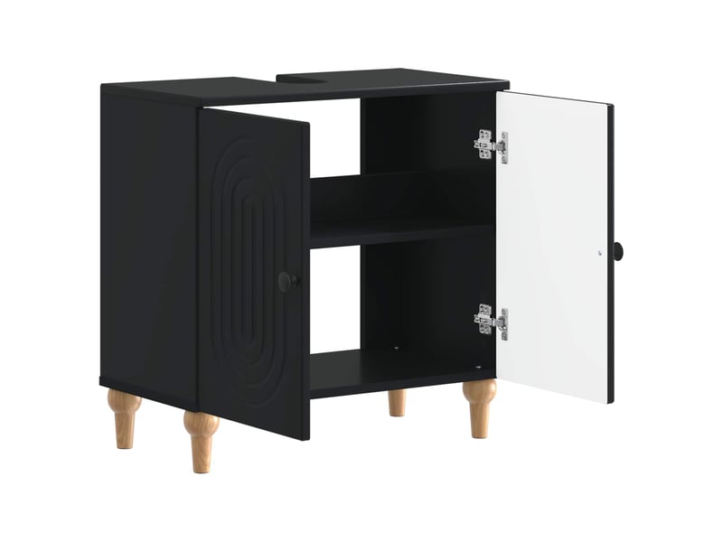Meuble sous lavabo de salle de bain alkmaar noir cf64809 - Conforama C