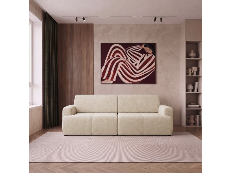  Selsey cobbly - canapé convertible - 244 cm - chenille mystery crème Cobbly - Conforama B
