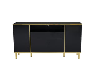 Buffet 4 porte(s)  1 tiroir(s) BEAUNIV  - 150 cm coloris noir 
