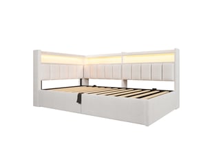 Lit banquette 90x200 cm coloris blanc
