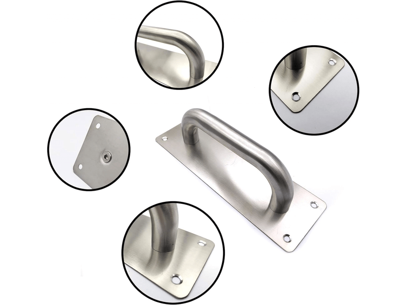  (200 x 65 mm) poignées de portes coulissantes, poignées de porte en acier inoxydable, pour portes coulissantes, granges, toilettes, garages  - Conforama D