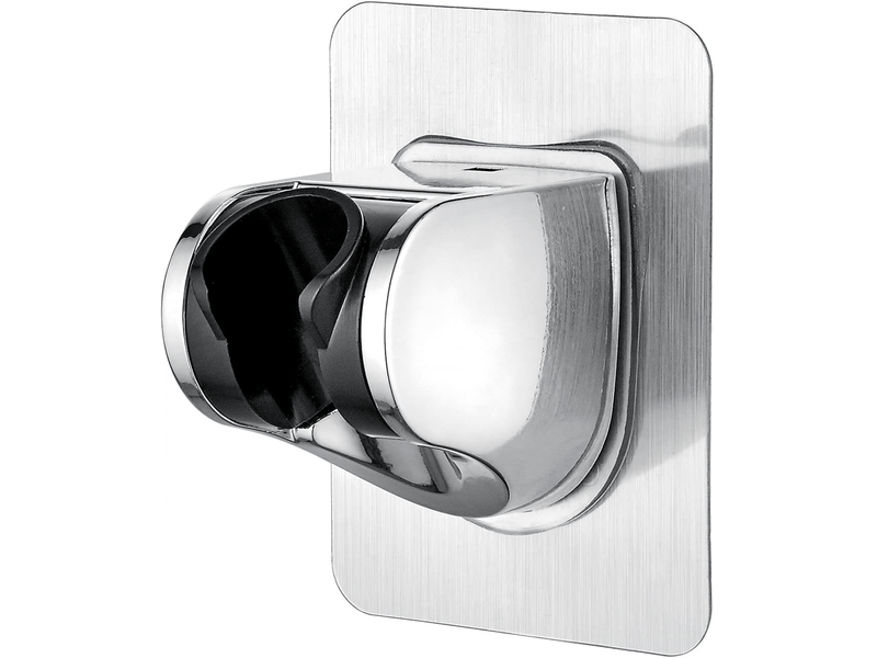  Support de douche sans perçage colle 3m - support de pommeau de douche universel, réglable (45°), pour pommeau de douche de salle de bain, chromé  - Conforama A