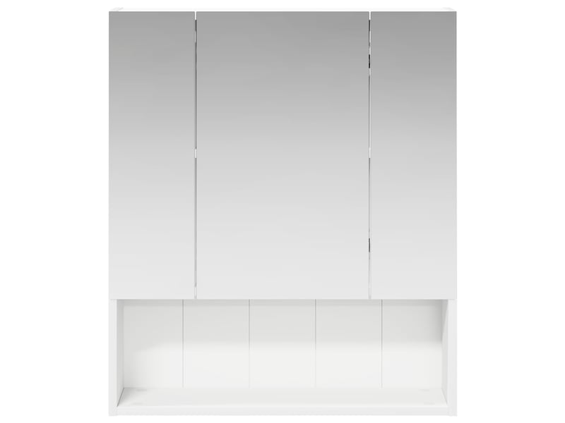 Armoire miroir salle de bain, meuble de rangement blanc 60x14.5x70 cm shl4171 - Conforama E
