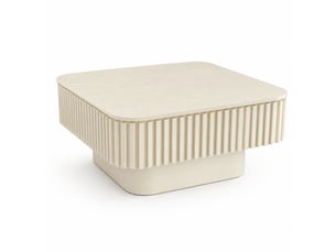 Table basse carré(e) coloris beige Fay Lum - 75 cmx75 cm