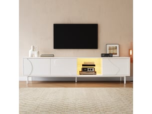 Meuble tv coloris blanc 180 cm <strong>OXEZA</strong>  <strong></strong>