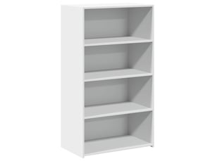 Buffet haut - bahut - meuble de rangement blanc 70x41x124 cm bois d'ingénierie