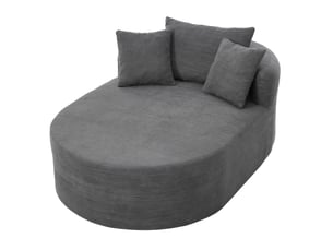 Fauteuil fixe <strong>MODENVIE</strong> <strong></strong> Velours côtelé gris vendu A l'unité