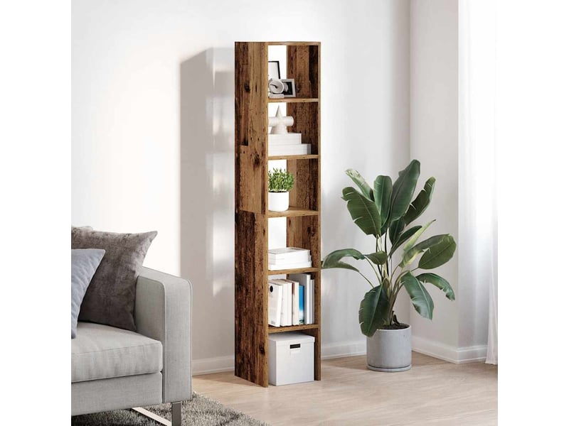 Bibliothèques 2 pcs empilable vieux bois bois d'ingénierie - Conforama C