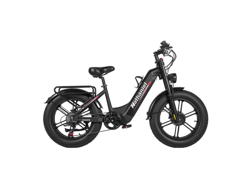  Vélo électrique double moteur nathaniel syr08, fat bike 20, noir  - Conforama A