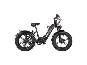 Vélo électrique double moteur nathaniel syr08, fat bike 20, noir