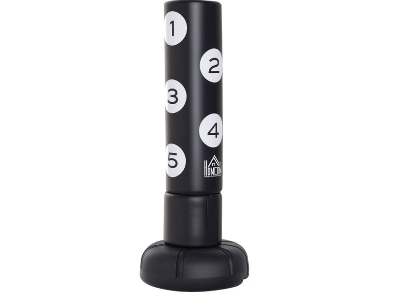 Sac de frappe sur pied 70 x 70 x 176 cm noir en hdpe, base à remplir pour boxe et coups de pied - Conforama A