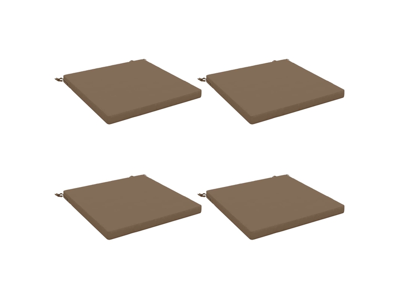 Lot de 4 coussins de siège, coussins d'assise soest 100 % polyester taupe cf60583 - Conforama A