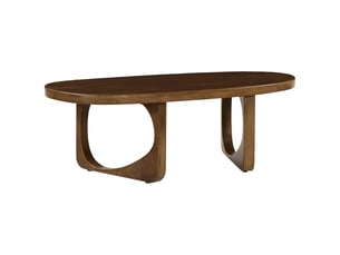 Table basse en bois de manguier massif teinte foncée 120cm nari