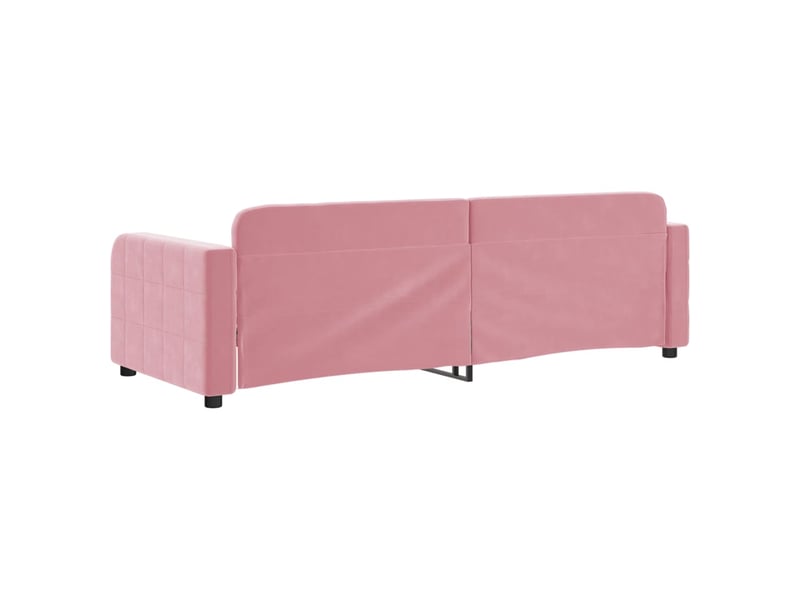  Lit simple- lit adulte -  lit de repos sans matelas rose 80x200 cm velours  - Conforama D