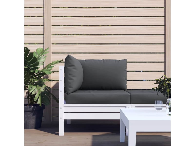  Lot de 3 coussins de palette, coussins de canapé anthracite tissu oxford cf59653  - Conforama B