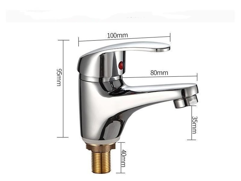  Robinet mitigeur de lavabo en laiton chromé  - Conforama B